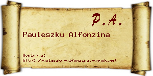 Pauleszku Alfonzina névjegykártya